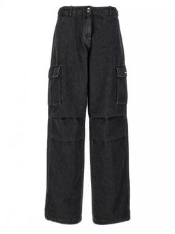 Coperni - Black Wide Leg Cargo Jeans