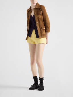 PRADA - Yellow double cotton shorts