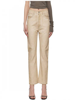 Rick Owens - Beige Straight Jeans