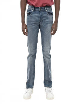Diesel - Blue Straight Mid Rise Jeans