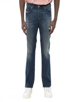 Diesel - Blue Straight Mid Rise Jeans
