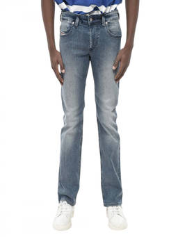 Diesel - Blue Straight Mid Rise Jeans