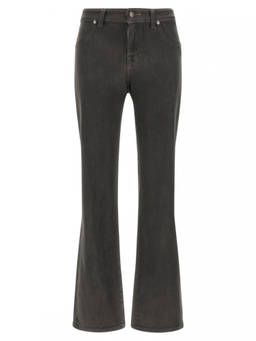 7 For All Mankind - Dark Grey Mid Rise Jeans