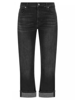 7 For All Mankind - Black Relaxed High Rise Jeans