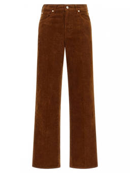 7 For All Mankind - Brown Straight Mid Rise Jeans