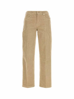 7 For All Mankind - Beige Straight Mid Rise Jeans