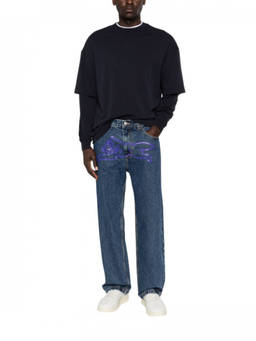 ICECREAM - Blue Mid Rise Jeans