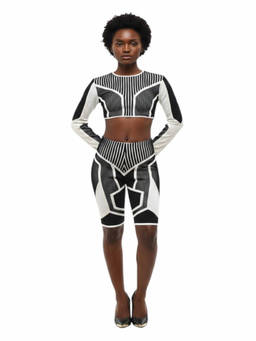 BALMAIN - BlackWhite Stripes Shorts