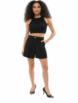 BALMAIN - Black Solid Shorts
