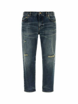 Dolce&Gabbana - Blue Distressed Mid Rise Jeans