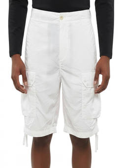 Ten C - White Regular Solid Shorts
