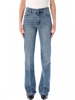 Stella McCartney - Blue Straight Mid Rise Jean