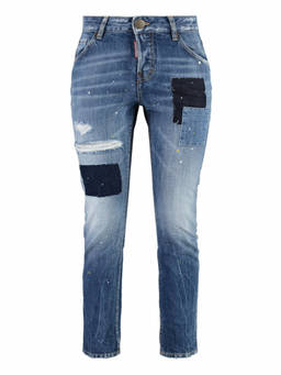 Dsquared2 - Light Blue Mid Rise Ripped Jeans
