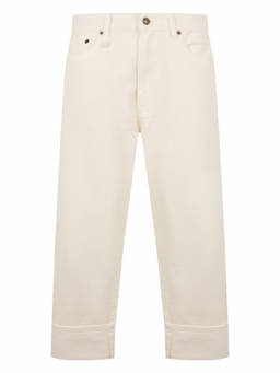 R13 - Off White Comfort Mid Rise Jeans