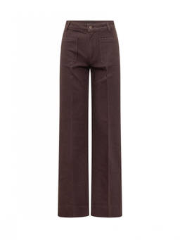 Victoria Beckham - Dark Brown Straight Mid Rise Jeans