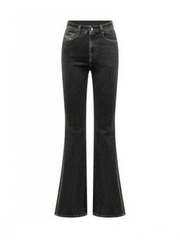 Diesel - Black Flared High Rise Jeans