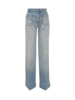 Victoria Beckham - Blue Straight High Rise Jeans