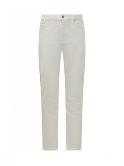 Zegna - White Straight Mid Rise Jeans