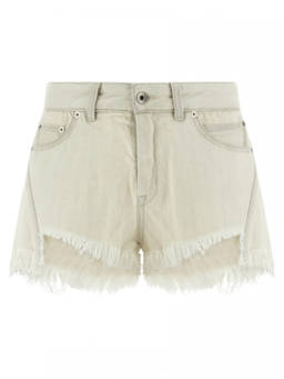 Rick Owens - White Bias Cutoffs Shorts
