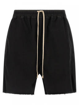 Rick Owens - Black Long Boxers Butt Zip Bermuda Shorts