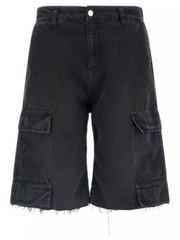 44 Label Group - Black Cargo Short Bermuda Shorts