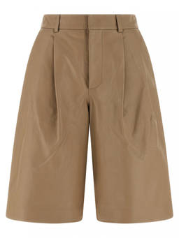 Yves Salomon - Beige Tassel Bermuda Shorts