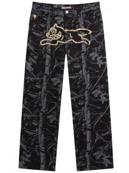 ICECREAM - Black Straight Mid Rise Jeans