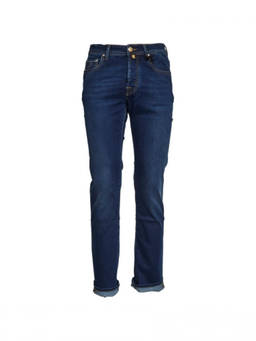 Jacob Cohen - Navy Blue Mid Rise Jeans