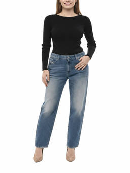 Diesel - Blue Straight Mid Rise Jeans