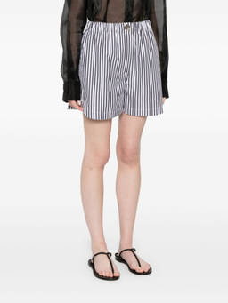 Sportmax - Black Striped Cotton Shorts