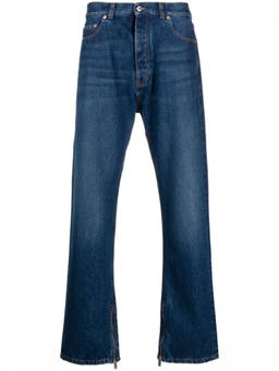 OFF-WHITE - Dark Blue Straight Jeans