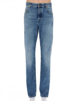 BALMAIN - Blue Mid Rise Jeans