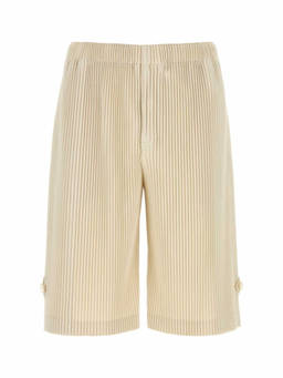Issey Miyake - Beige Relaxed Bermuda Shorts