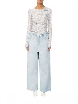 MM6 Maison Margiela - Sky Blue Relaxed High Rise Jeans