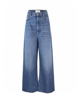 Sportmax - Blue Oversized Low Rise Jeans