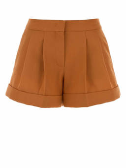 Fendi - Orange Wool Pleated Shorts