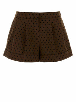 Fendi - Brown Polka Dot Printed Shorts