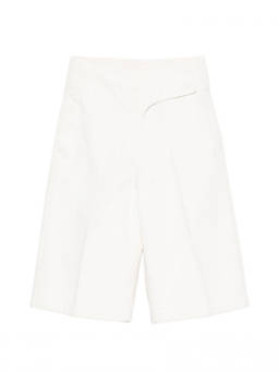 AMI Paris - Beige High Waisted Bermuda Shorts
