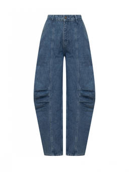 Rotate Birger Christensen - Blue Relaxed High Rise Jeans
