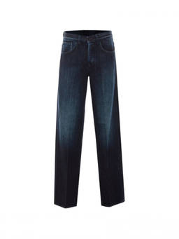 Dondup - Dark Blue Straight Mid Rise Jeans