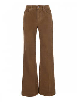 Saint Laurent - Dark Brown Flared High Rise Jeans