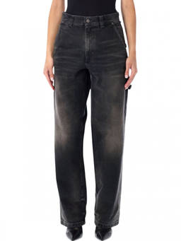 Haikure - Black Tapered High Rise Jeans