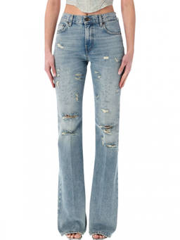 Haikure - Blue Straight High Rise Jeans