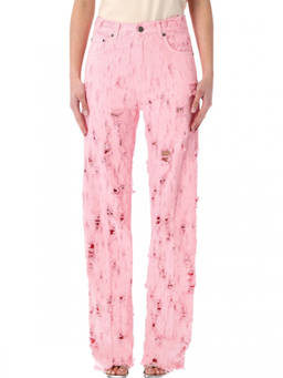 Haikure - Pink Straight High Rise Jeans