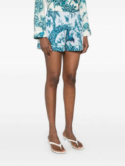 F.R.S For Restless Sleepers - Blue Printed cotton shorts