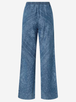 Pinko - Blue Bandana-Print Jeans