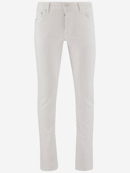 Jacob Cohen - White Stretch Cotton Blend Jeans