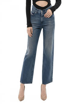 Diesel - Blue Relaxed High Rise Jeans