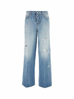 Dsquared2 - Light Blue Denim Wide-leg Jeans