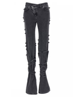 Alexander McQueen - Black Jeans Asymmetric Closure